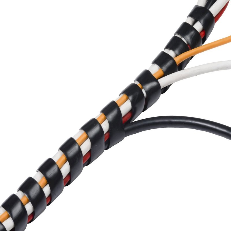 Spiral Cable Wrap - 25 Ft 3/8" Spiral Wire Wrap