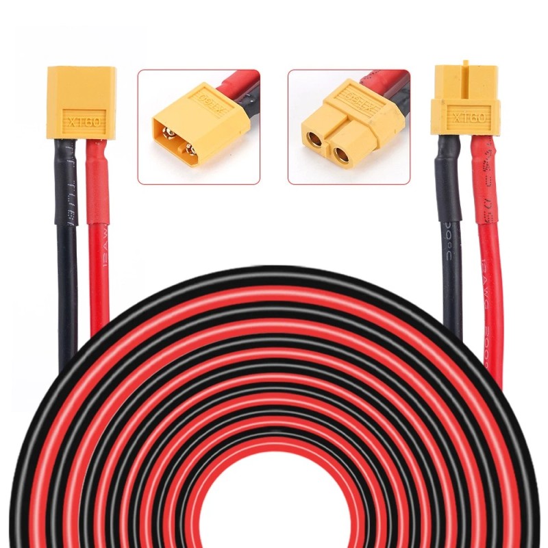 HORMY XT60 Female to Solar Connector Solar Panel Extension Charging