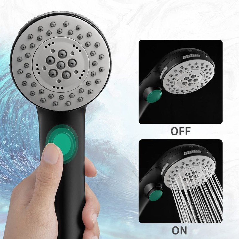 DOILIESE High Pressure 6 Setting Shower Head with Handheld, Shower