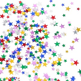 Giftota Rainbow Star Confetti, Colorful Table Star Confetti, 30g Star Glitter Sequin Scatter for Birthday Wedding Party Arts & Crafts Decorations (Rainbow)