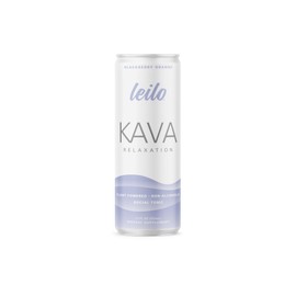 LEILO | Kava Powered Sparkling Relaxation Drink | BlackBerry Orange 12-Pack – Non-ALC Calming Beverage | 12 fl oz Cans (Pack of 12)