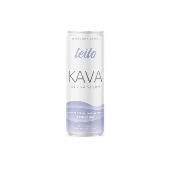 LEILO | Kava Powered Sparkling Relaxation Drink | BlackBerry Orange