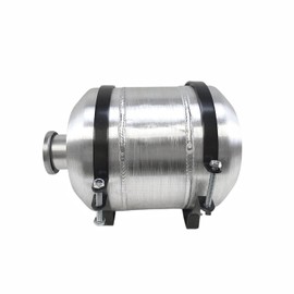 JSD 2 Gallon Universal Aluminum Vertical Small Gas Tank / Fuel Tank 8 x 10 1/4 NPT Outlet Auxiliary