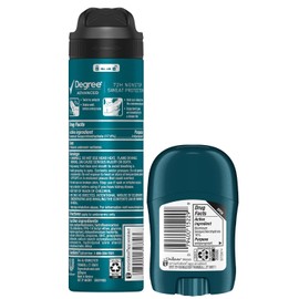 Degree Men’s Deodorant Antiperspirant Bundle – 72H Advanced Protection Dry Sprays + 72H Mini Deodorant Sticks, Cool Rush Scent (4 Piece Set)