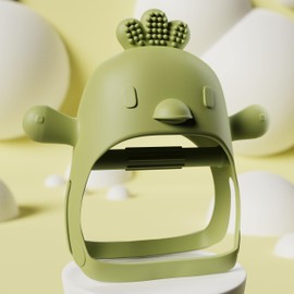 Pacifier Teether Toy Never Drop Wrist Wearable Baby Teether - Little Chick in Green by Muqee Peeko