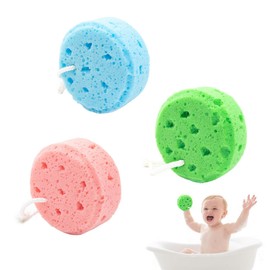 3 Pieces Baby Sponge Newborn Baby Sponge Natural Sponge Cute Shapes for Bathing Kids and Babies