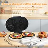 Electric Heart-Shaped Waffle Maker: Upgraded Fast Double-Side Heating - Nonstick