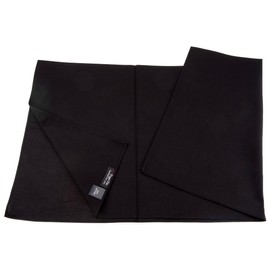 TigerTie Women's Bandana Neckerchief, Plain Colour, Cloth Size 60 x 60 cm, 100% Cotton - Black