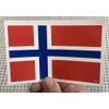 Norwegian Flag Car Magnet, Red White Blue, Vinyl, Weather Resistant,