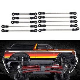 INJORA RC Tie Rods, Crawler Chassis Link Rod for 1/10 RC Crawler, 312 mm Wheelbase, TRX4, Pack of 10