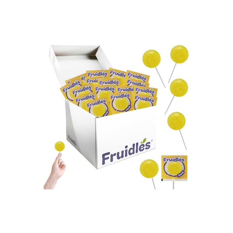 Lemon Lollipops Candy Suckers for Kids, 8 Bulk Flavors, Perfect