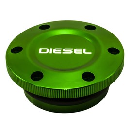 2013-2017 VMS Racing Mmagnetic Fuel Cap in Green Anodized Billet Aluminum Compatible with Dodge Ram Cummins Diesel and Ecodiesel 13 14 15 16 17 2013 2014 2015 2016 2017