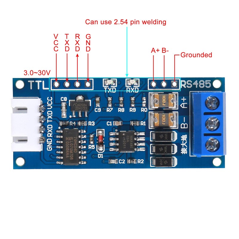 Atnsinc 2Pack TTL to RS485 Adapter Module, 485 to TTL