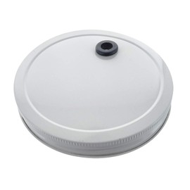 Drilled Metal 110mm Lid with Grommet For One Gallon And 64oz Wide Mouth Glass Jar