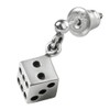 Binich Dice Drop Earrings, Stud Earrings, Single Ear, 925 Silver,