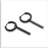 Jewelry Stainless Steel Hinged Earrings Bar Dangle Drop Earrings,Long tassel