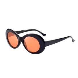 BestWare Vintage Sunglasses Classic Eyeware Glasses Oval Sun Glasses Fashion Eyewear Fashion Shades black & orange