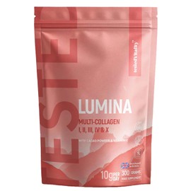 Lumina Marine Collagen Powder for Women | Supports Skin Vitality |Hydrolysed Peptides Type I, II, III, V & X | Natural Cacao Flavour | with Vitamin C & Zinc | Digestive Friendly | 30-Day Supply