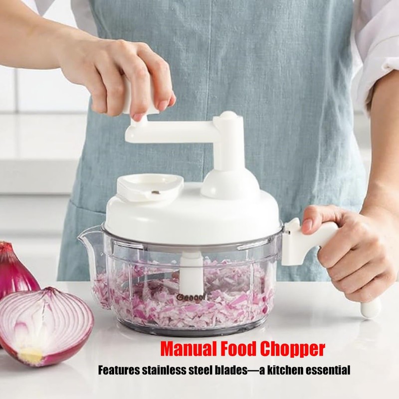Manual Food Chopper - Vegetable Manual Quick Chopper, Easy-Clean Food