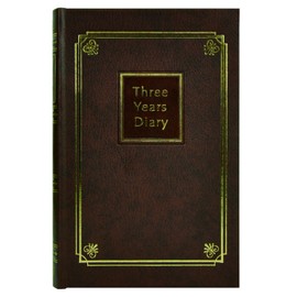 Life D1534 Diary, 3 Year Consecutive B6, Dark Brown