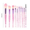 TSUOUKL Glitter Crystal Make Up Brush Set, 10 Pieces Bling