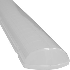 KastLite BS100LED Lens, 4 Foot Light Cover Replacement - Frosted Linear LED Fixture Light Diffuser for Garage, Outdoor & Commercial Lighting - Polycarbonate Plastic Ceiling Mount Lamp Covering