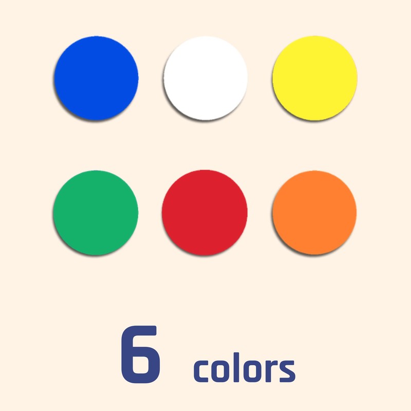 960 Pieces - 25mm Coloured Dot Stickers, Round Sticky Labels