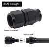 VehiMata 8AN PTFE Hose End Fitting Straight Black for PTFE