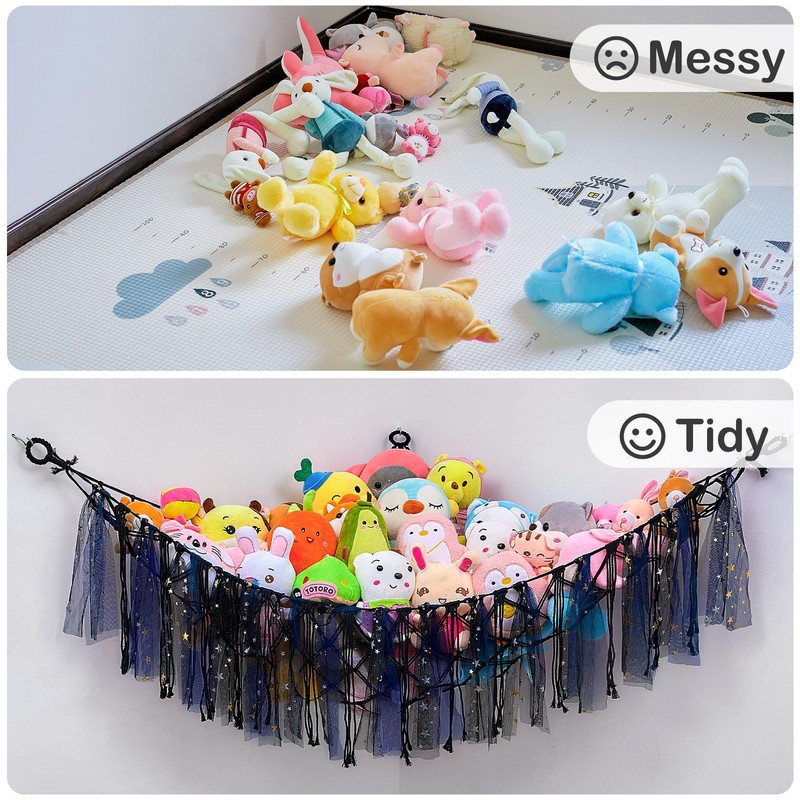 MHJY Toy Hammock Stuffed Animals Storage Net Soft Cuddly Toys