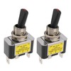 VGOL 2Pcs 12V 30A 3 Pin On Off Toggle Flick