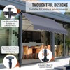 VEVOR Manual Retractable Awning, 118" Outdoor Retractable Patio Awning Sunshade