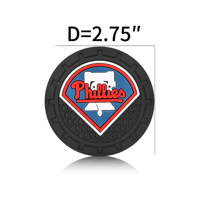 Phila Phillies Car Cup Holder Coasters for Baseball Fans,Philadelphia Phillies