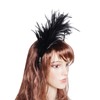Lystaii 1920s Feathers Fascinator Headband 50s Prom Queen Headpiece for