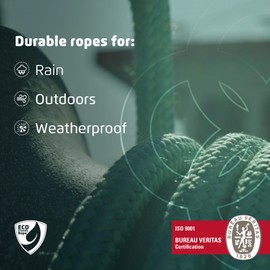 ECO-Friendly Braided Rope Hank 90 Foot Patriot RED Ø 1/4" (6mm)