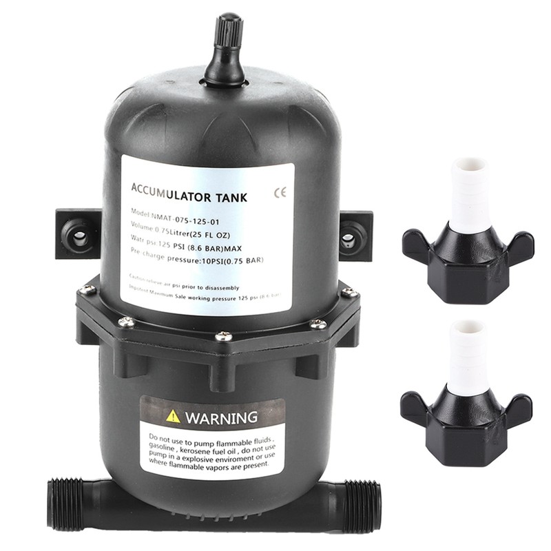 Accumulator Pressure Tank Water Pump Flow Control 0.75 L 125PSI