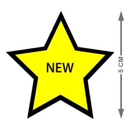 Star NEW Magnets - Pack of 5-2 Inch - Fridge Magnets - Office Magnets - Whiteboard Magnets - Star Emoji for Magnetic Whiteboard or Fridge at Office, School or at Home
