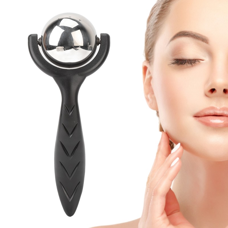 Facial Roller Massage Ball Ergonomic Handle Cold Hot Compression Stainless