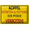 Tin Sign 30 x 20 cm Koppel Betreten verboten Notice