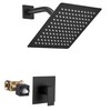 Matte Black Shower Faucet GGStudy Single Function Shower Trim Kit