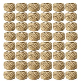 WINGFISH - Juego de 50 servilleteros tejidos de yute de arpillera de granja a granel para mesa de comedor, servilleteros náuticos para decoración de mesa para fiestas, banquetes, bodas, cumpleaños
