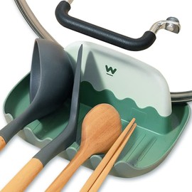 HIROMARE Ladle Rest, Pot Lid Stand, Ladle Rest, Pot Lid Rest, Pot Lid Stand, Pot Lid, PP (Green)