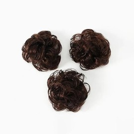 Bun-haired partial wig 3p milk brown Gachae mix (WFHFK79) / 올림머리 부분가발 3p 밀크브라운 가채 혼주 (WFHFK79)