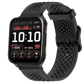 Compatible with Garmin Venu X1 Bands, Silicone band with Metal Buckle Compatible with Garmin Venu X1 Smartwatch (Black)