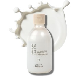 Barulab Rice Cream Milky Skin Essence Toner for Glowing Dewy Skin – Hydrating Korean Skincare with Rice Extract, Niacinamide, Ceramides, Panthenol, Lactobacillus Cruelty-Free 6.7 Fl Oz