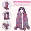 SENPUKI Kids Winter Hat Gloves Scarf Set, Girls Toddler Children