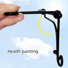Zjkai 4 Pcs Black Iron Metal 6 Inch Plate Stands