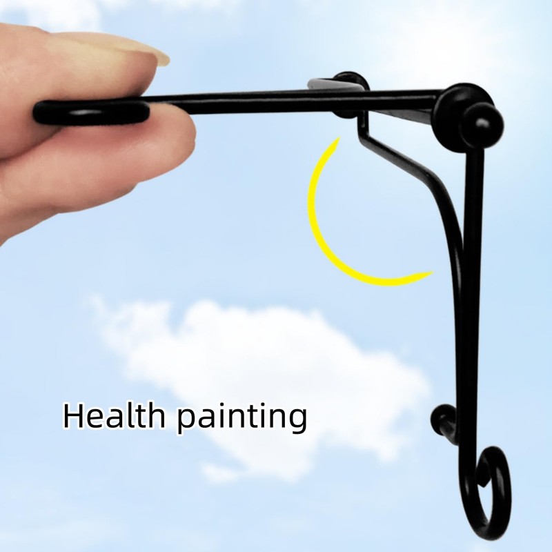 Zjkai 4 Pcs Black Iron Metal 6 Inch Plate Stands