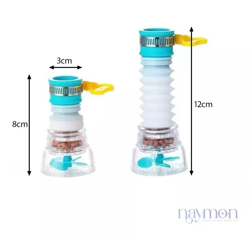 Naymon Filtro Regadera Fregadero Tarja Grifo Ahorrador Cocina Baño