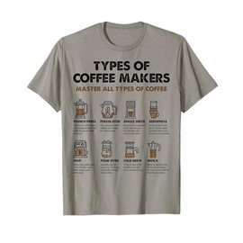 Types Of Coffee Makers Ultimate Guide Barista T-Shirt