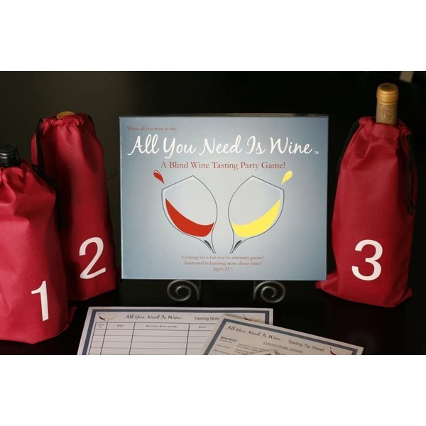 ALL YOU NEED IS WINE A BLIND WINE TASTING PARTY GAME! Wine Game Kit